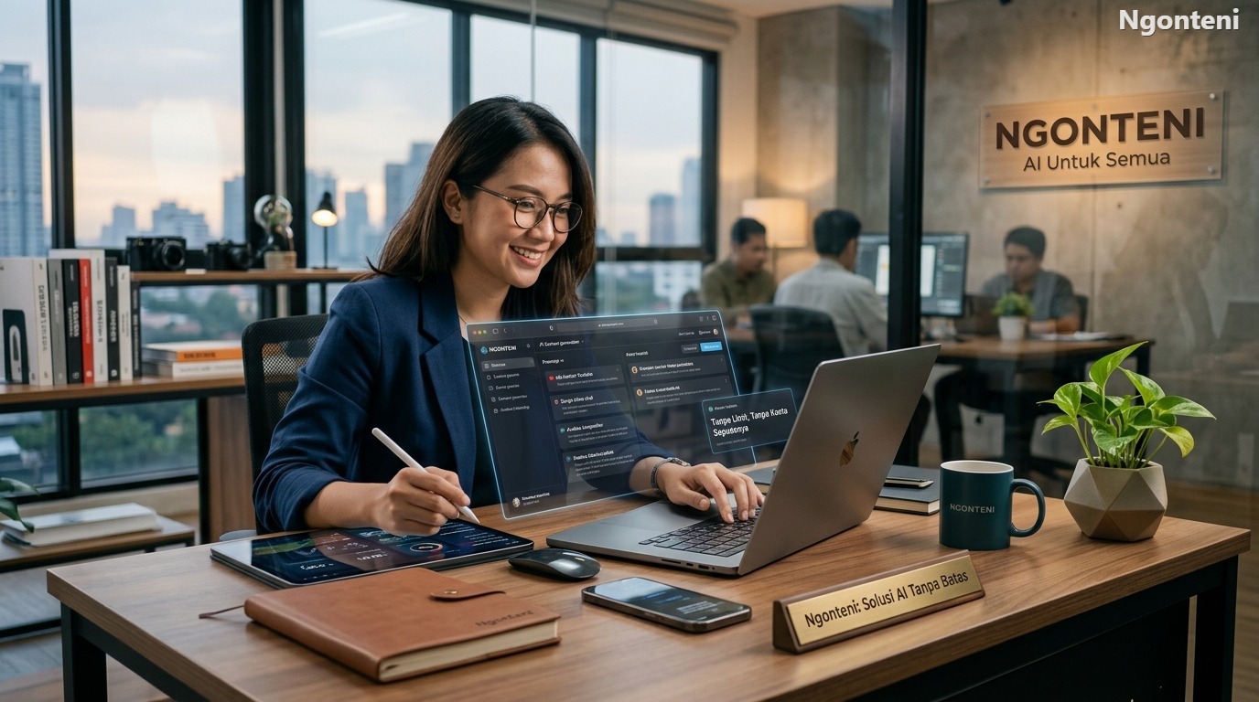 AI gratis dari ngonteni, tanpa limit dan quota, pake sepuasnya