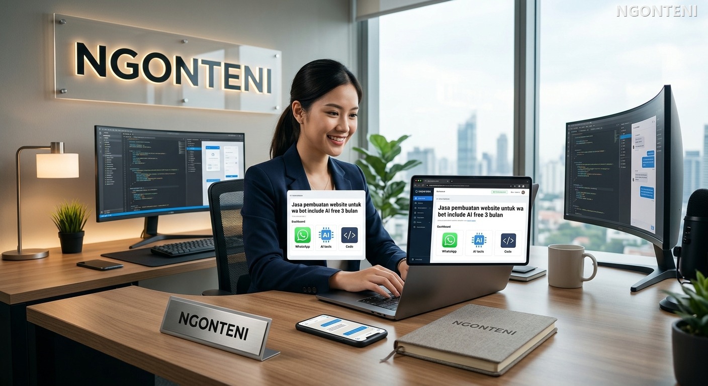 Jasa pembuatan website untuk wa bot include AI free 3 bulan